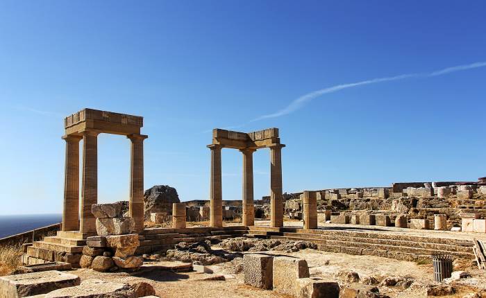 Akropole ve městě Lindos